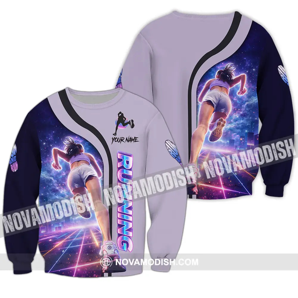 Unisex Shirt - Custom Running 3D Shirt Long Sleeve / S T-shirt