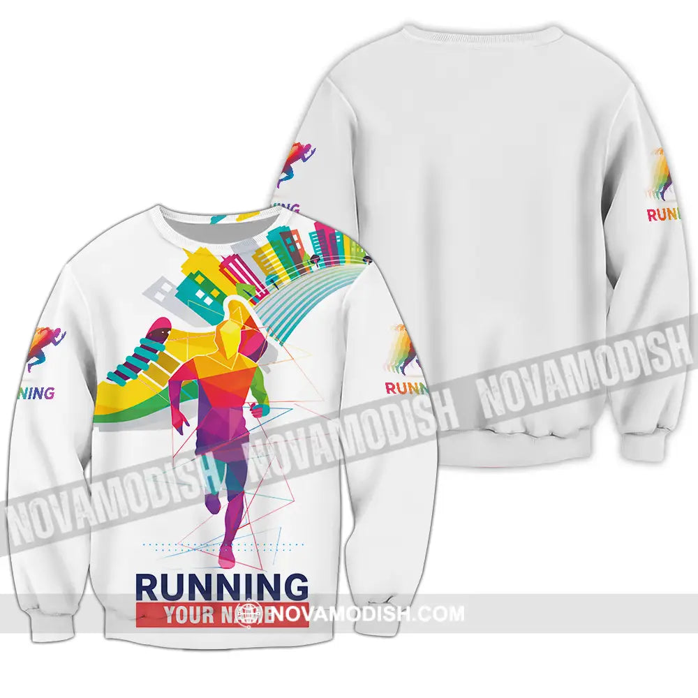 Unisex Shirt - Custom Running 3D Shirt Long Sleeve / S T-shirt