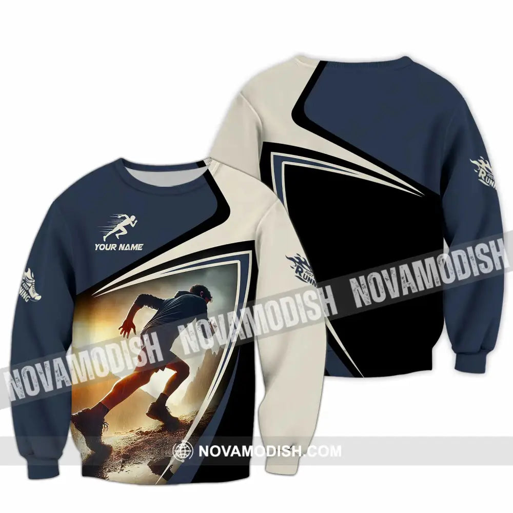 Unisex Shirt - Custom Running 3D Shirt Long Sleeve / S T-shirt