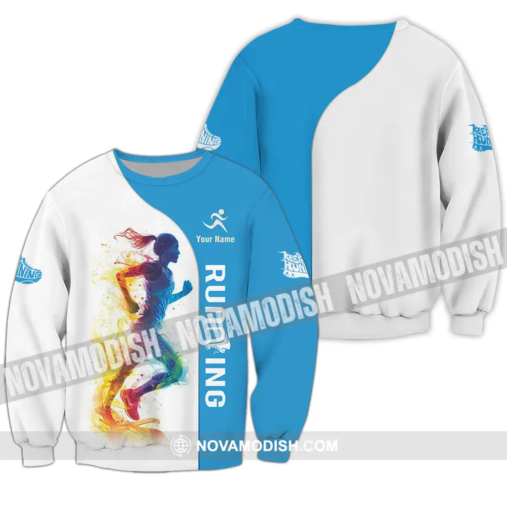 Unisex Shirt - Custom Running 3D Shirt Long Sleeve / S T-shirt