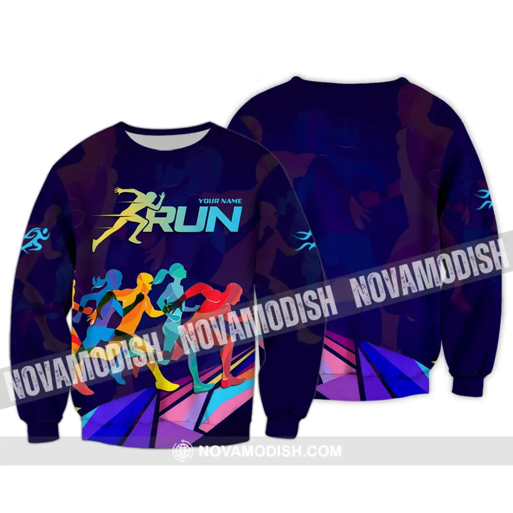 Unisex Shirt - Custom Running 3D Shirt Long Sleeve / S T-shirt