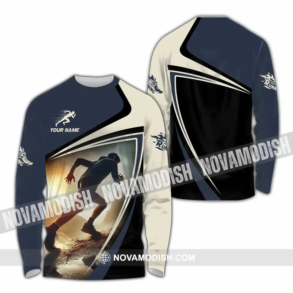 Unisex Shirt - Custom Running 3D Shirt Long Sleeve Shirt / S T-shirt