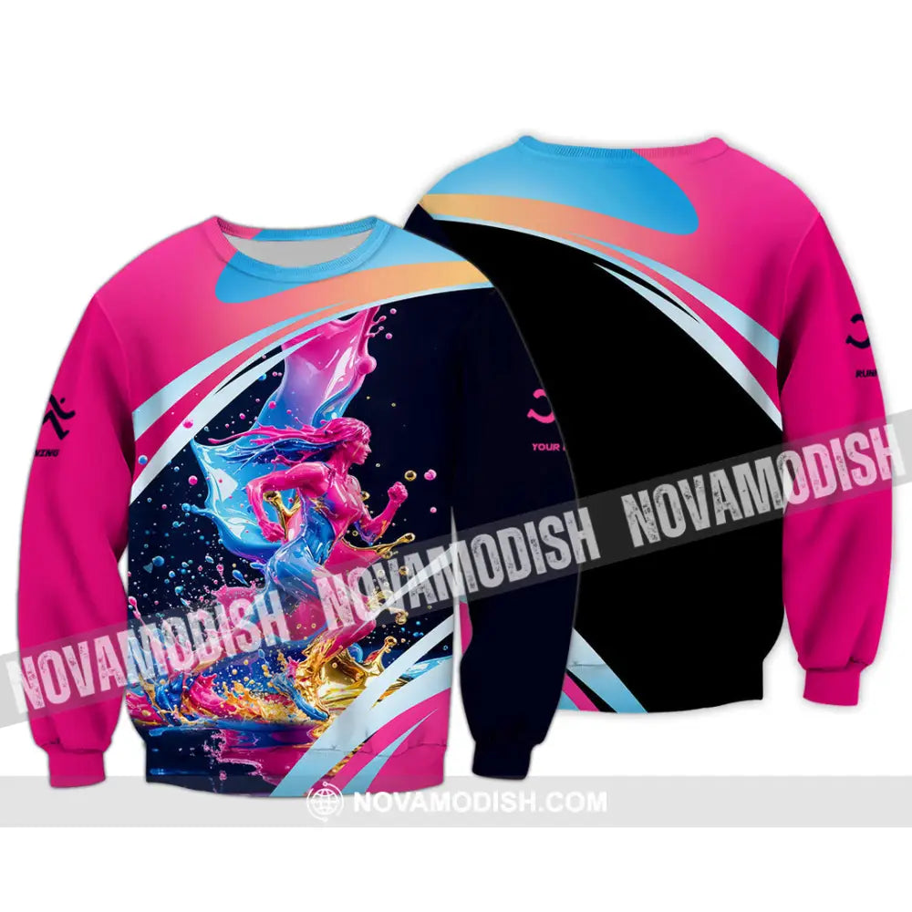 Unisex Shirt - Custom Running 3D Shirt Long Sleeve / S T-shirt