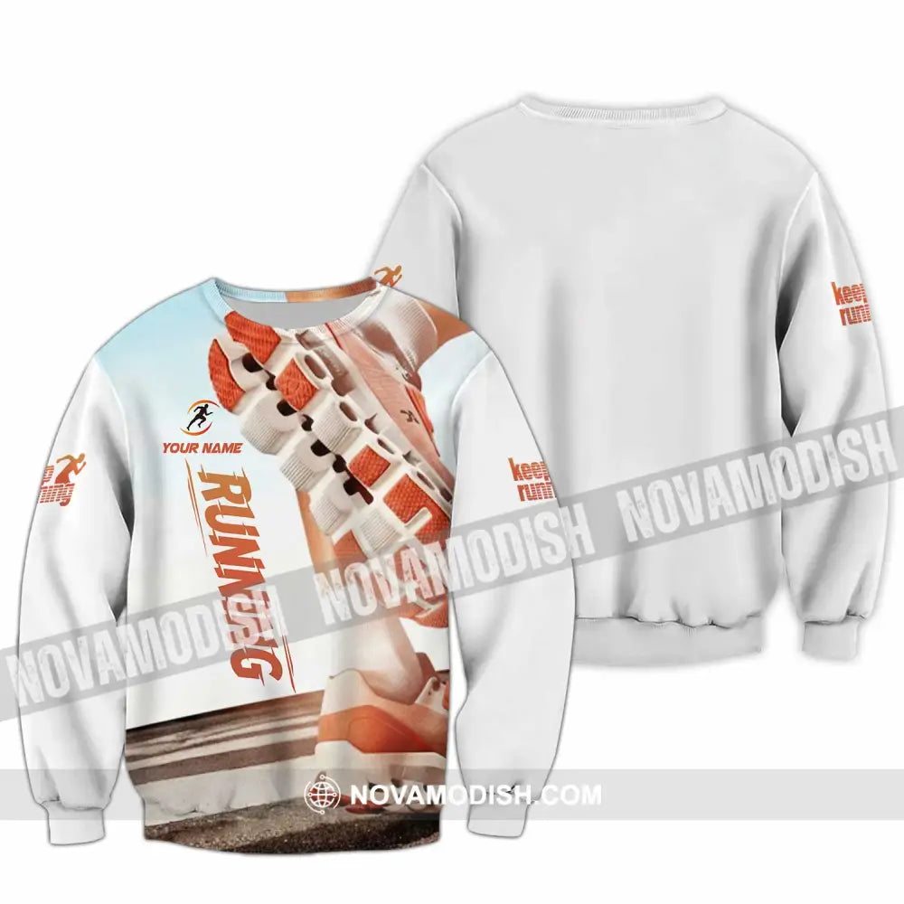 Unisex Shirt - Custom Running 3D Shirt Long Sleeve / S T-shirt