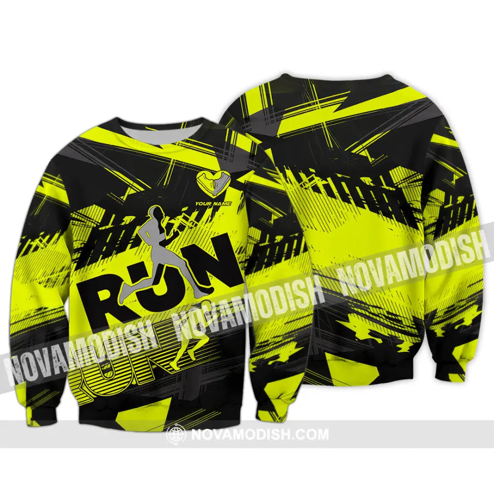 Unisex Shirt - Custom Running 3D Shirt Long Sleeve / S T-shirt