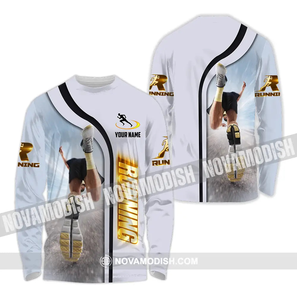 Unisex Shirt - Custom Running 3D Shirt Long Sleeve Shirt / S T-shirt