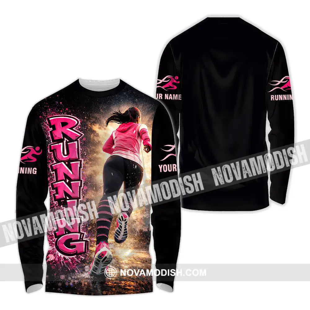 Unisex Shirt - Custom Running 3D Shirt Long Sleeve Shirt / S T-shirt
