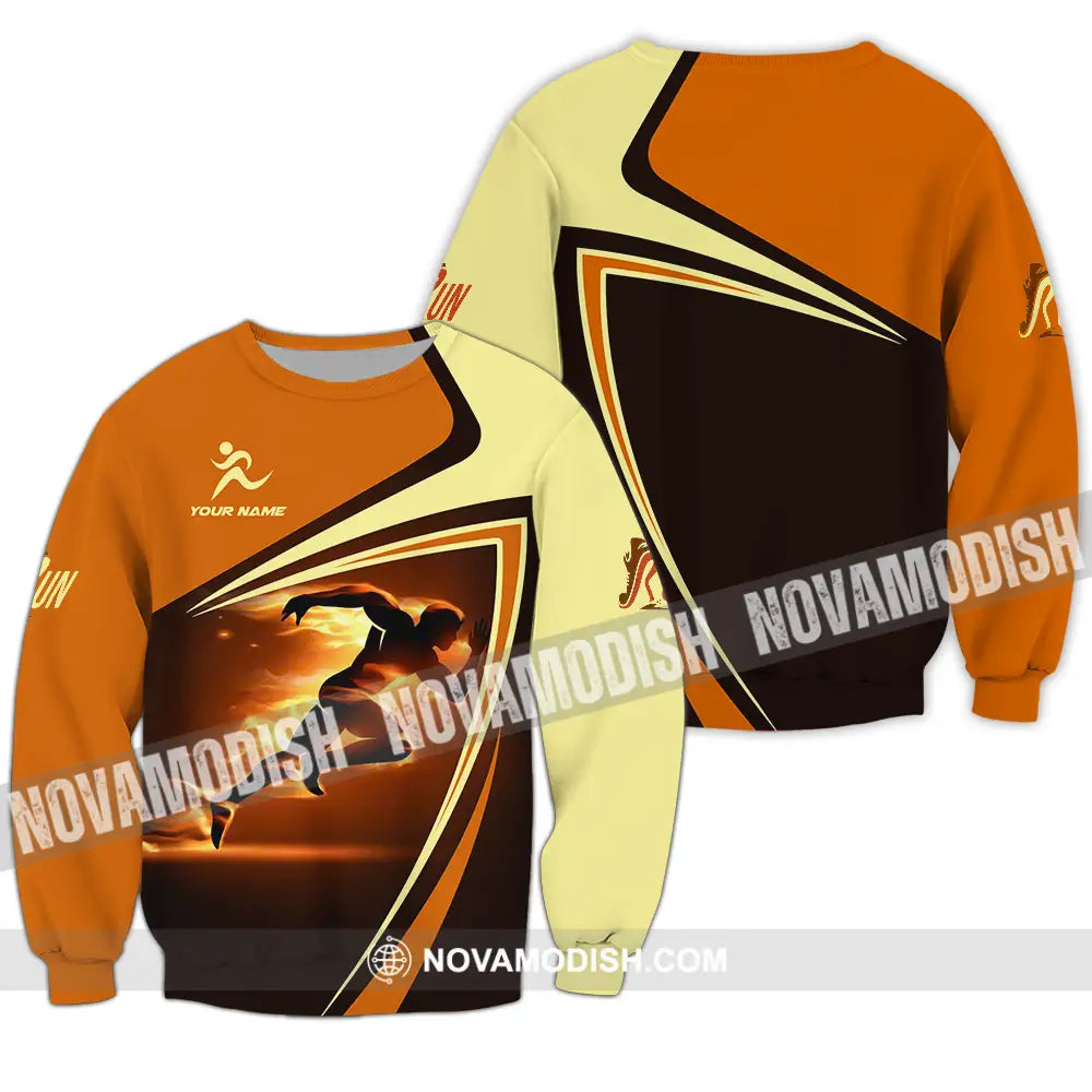 Unisex Shirt - Custom Running 3D Shirt Long Sleeve / S T-shirt