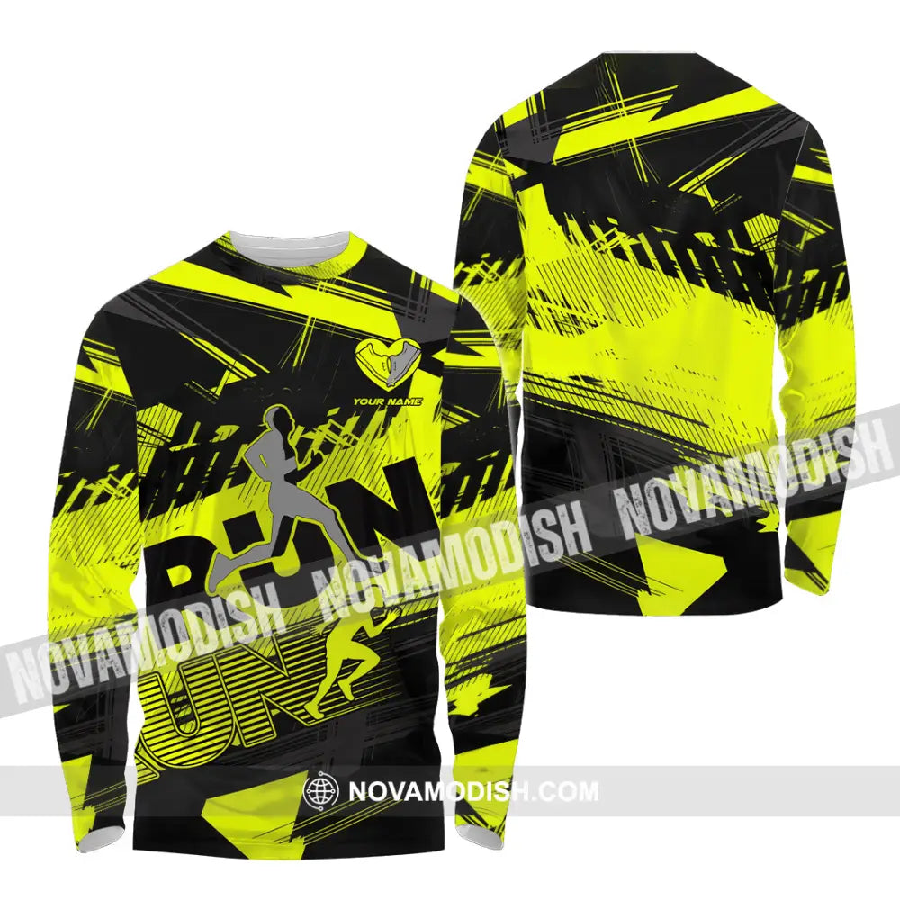 Unisex Shirt - Custom Running 3D Shirt Long Sleeve Shirt / S T-shirt
