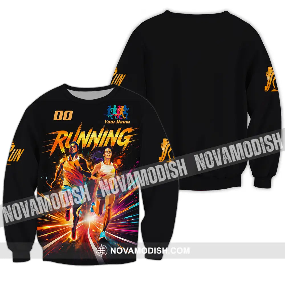 Unisex Shirt - Custom Running 3D Shirt - Long Sleeve / S - T-shirt