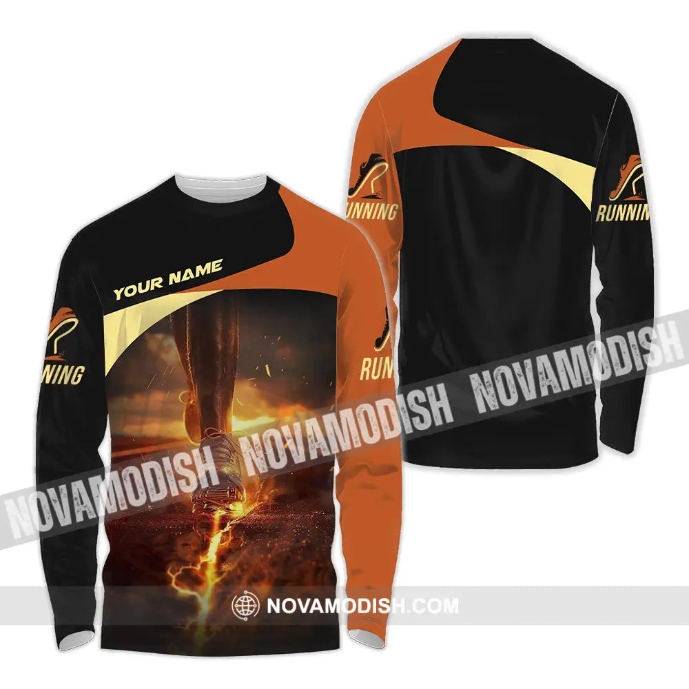 Unisex Shirt - Custom Running 3D Shirt Long Sleeve Shirt / S T-shirt