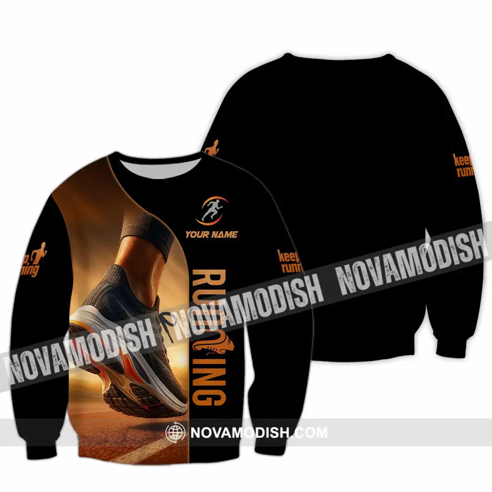 Unisex Shirt - Custom Running 3D Shirt Long Sleeve / S T-shirt