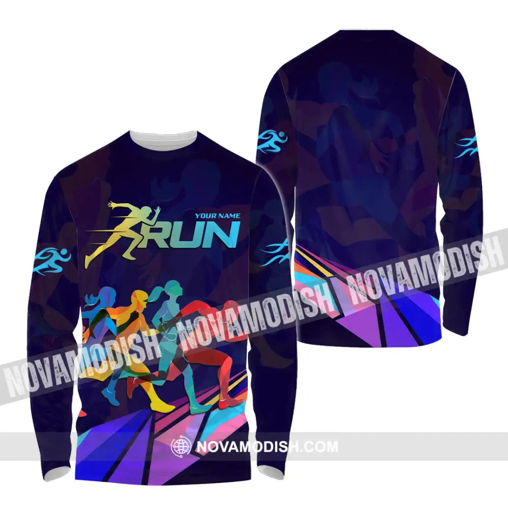 Unisex Shirt - Custom Running 3D Shirt Long Sleeve Shirt / S T-shirt