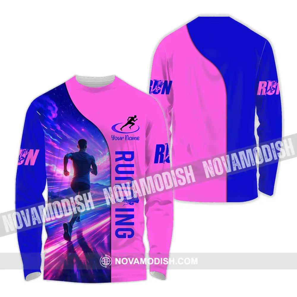 Unisex Shirt - Custom Running 3D Shirt Long Sleeve Shirt / S T-shirt