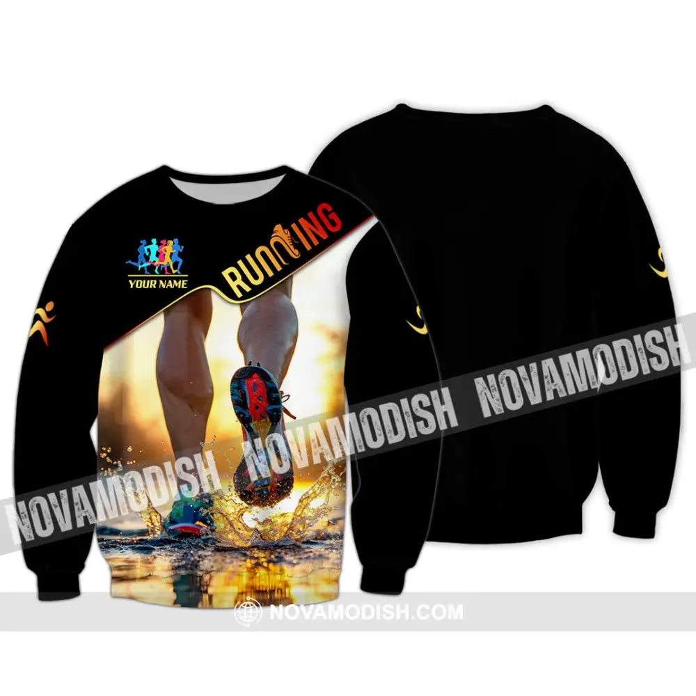 Unisex Shirt - Custom Running 3D Shirt Long Sleeve / S T-shirt