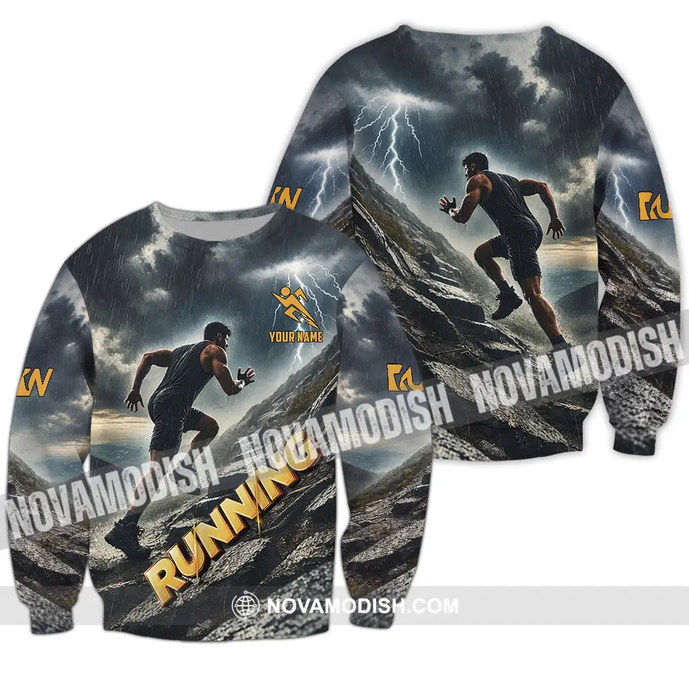 Unisex Shirt - Custom Running 3D Shirt Long Sleeve / S T-shirt