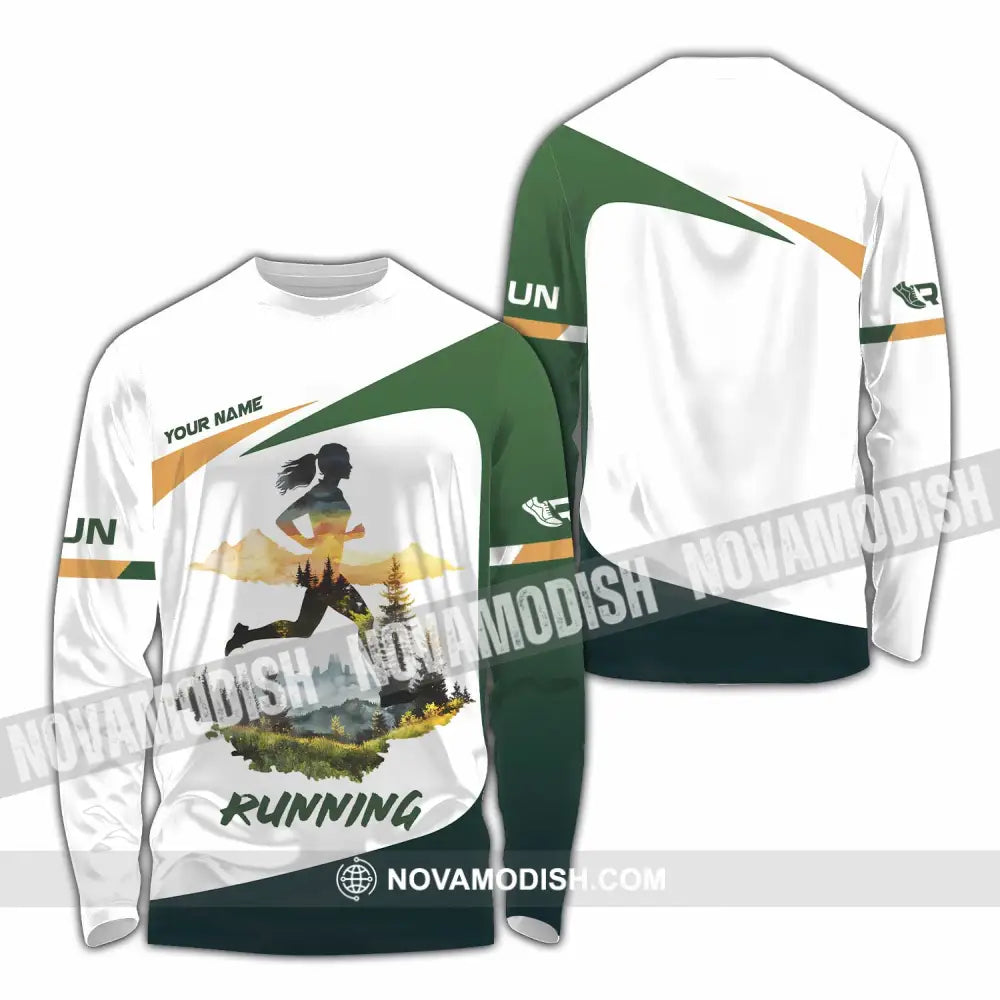 Unisex Shirt - Custom Running 3D Shirt Long Sleeve Shirt / S T-shirt