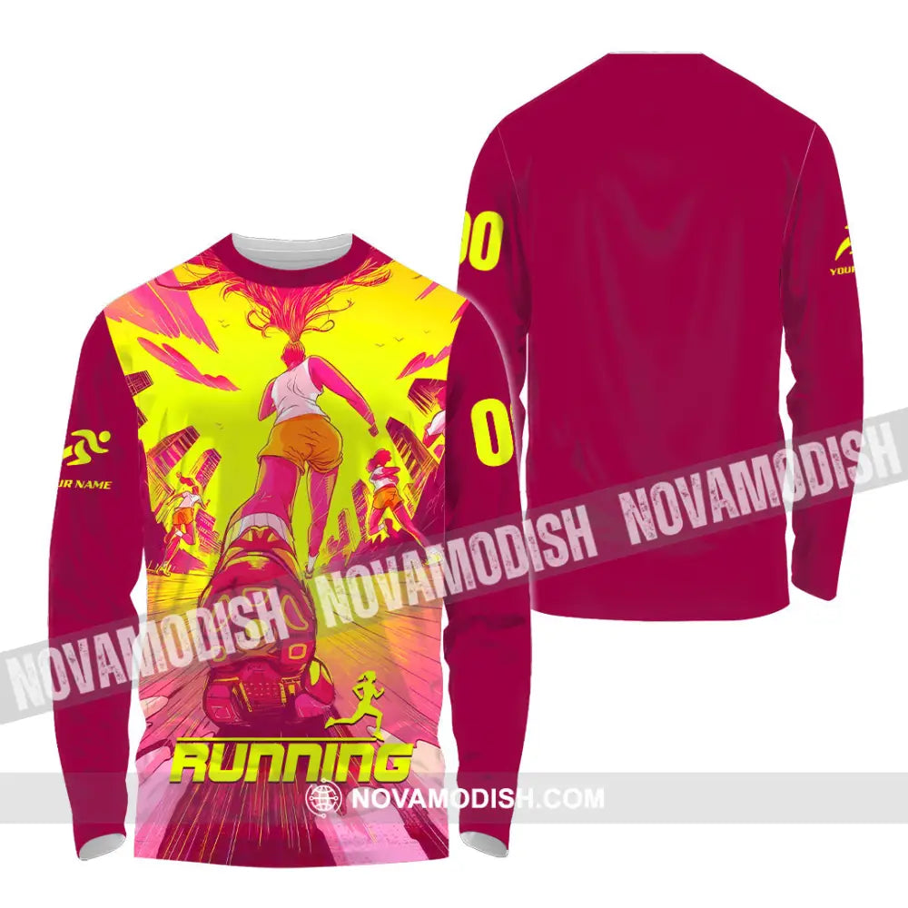 Unisex Shirt - Custom Running 3D Shirt - Long Sleeve Shirt / S - T-shirt
