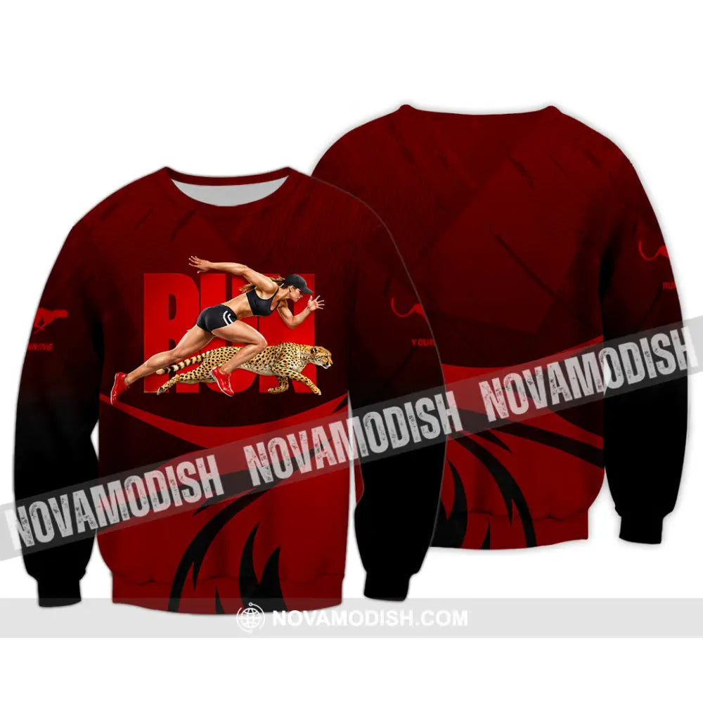 Unisex Shirt - Custom Running 3D Shirt Long Sleeve / S T-shirt