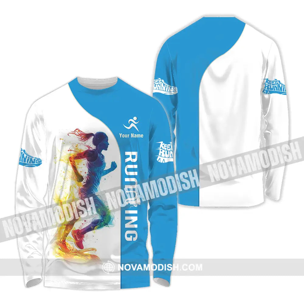 Unisex Shirt - Custom Running 3D Shirt Long Sleeve Shirt / S T-shirt