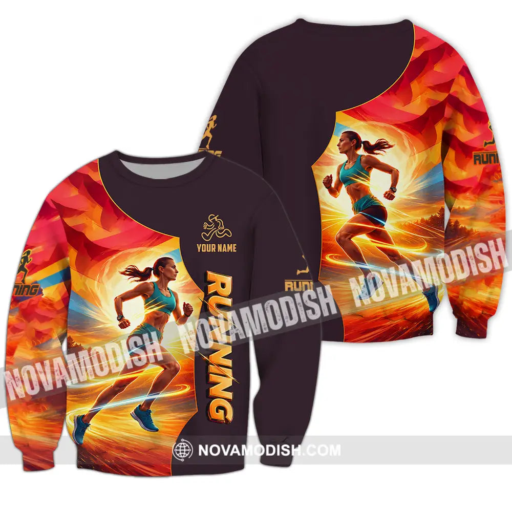 Unisex Shirt - Custom Running 3D Shirt Long Sleeve / S T-shirt