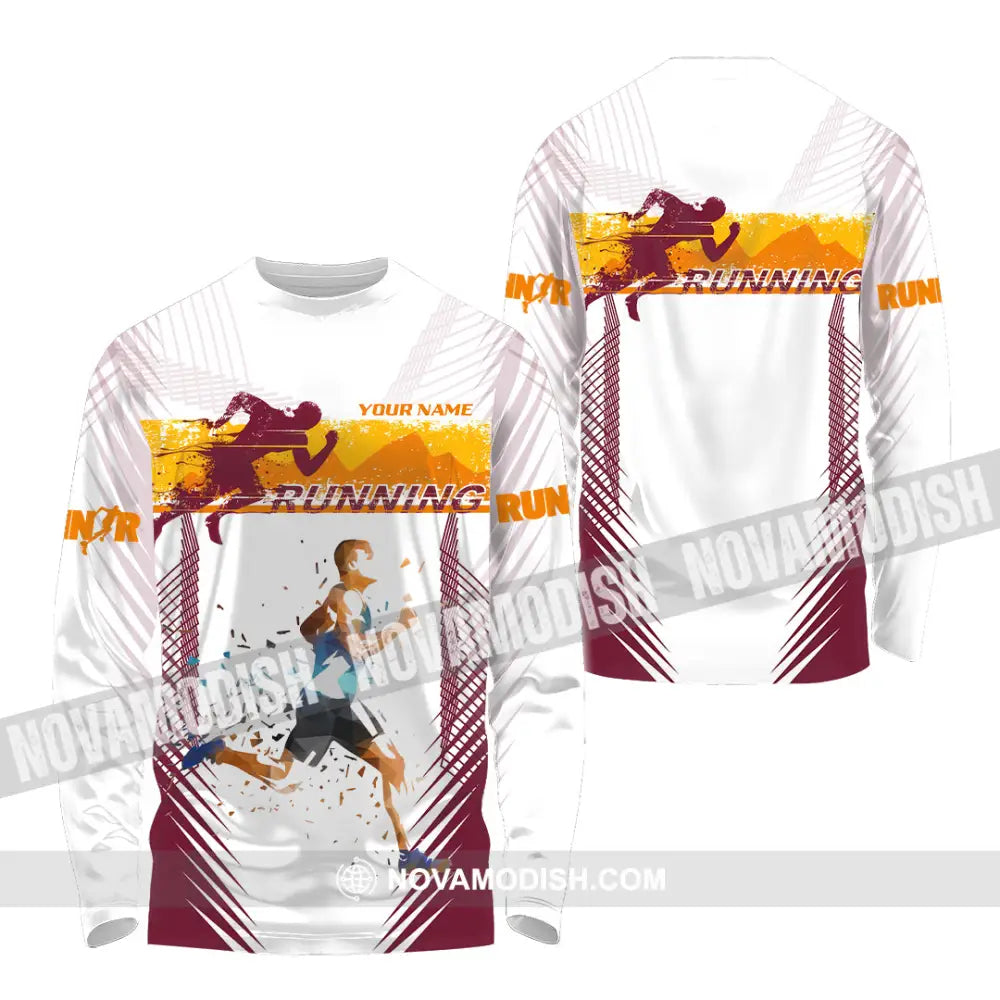 Unisex Shirt - Custom Running 3D Shirt Long Sleeve Shirt / S T-shirt