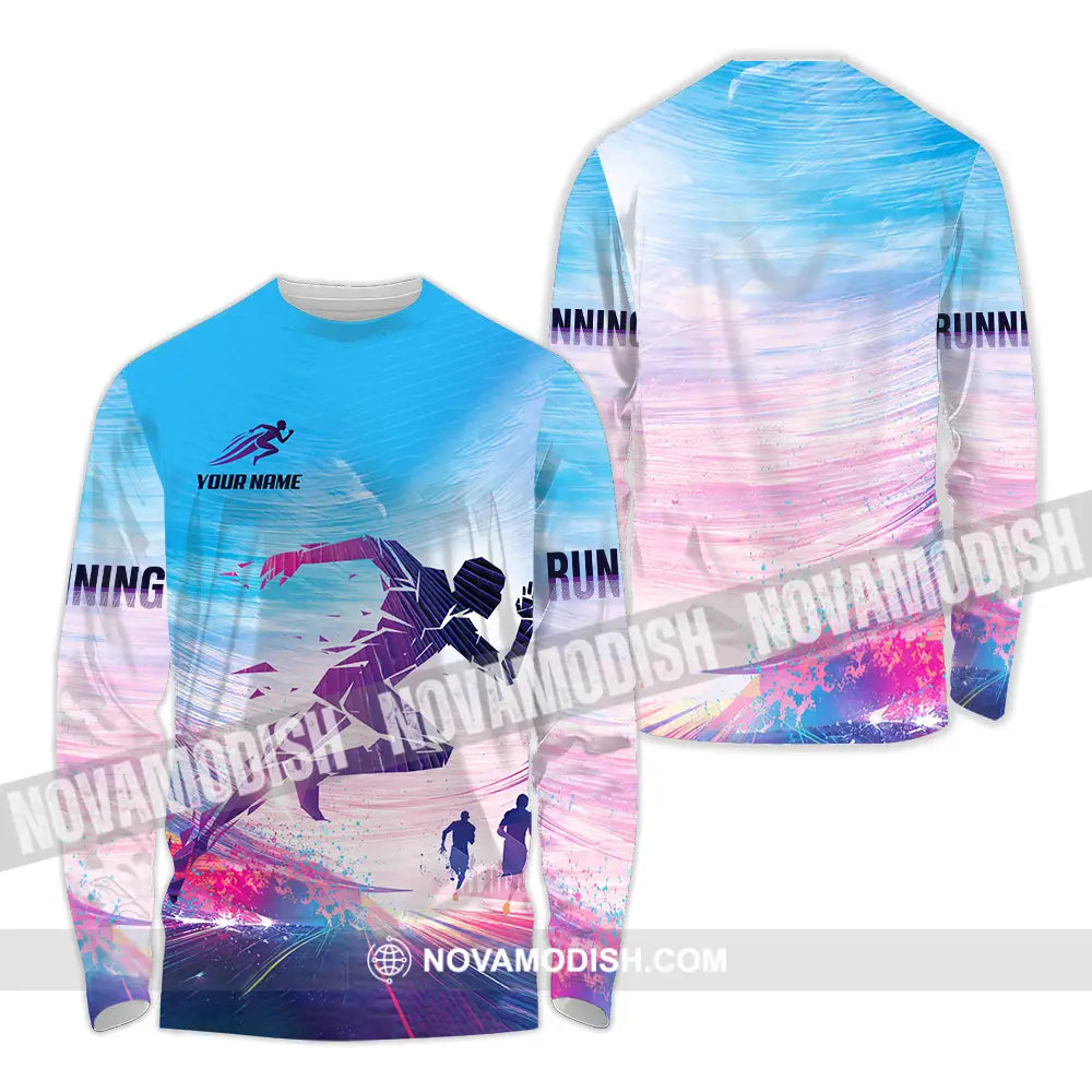Unisex Shirt - Custom Running 3D Shirt Long Sleeve Shirt / S T-shirt