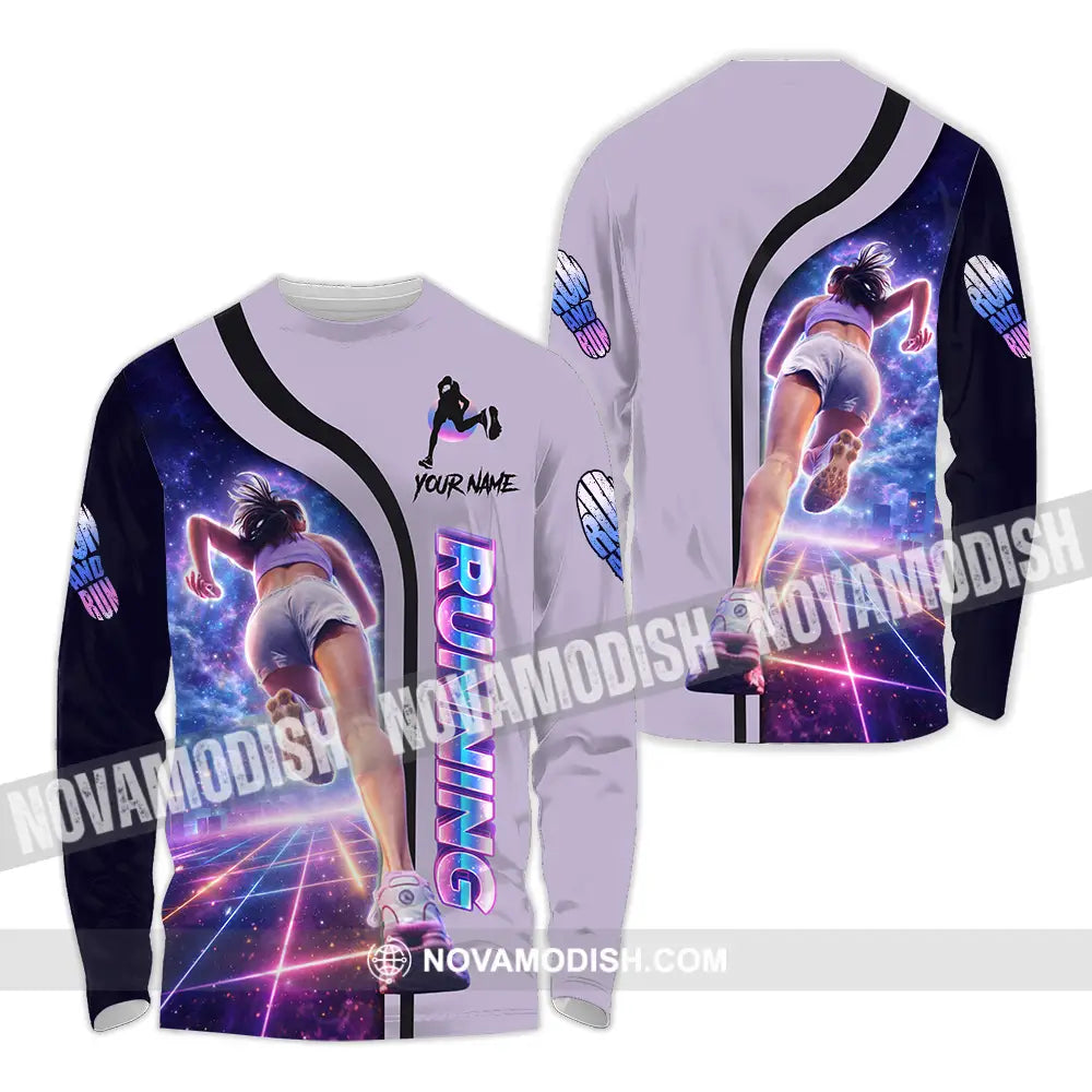 Unisex Shirt - Custom Running 3D Shirt Long Sleeve Shirt / S T-shirt