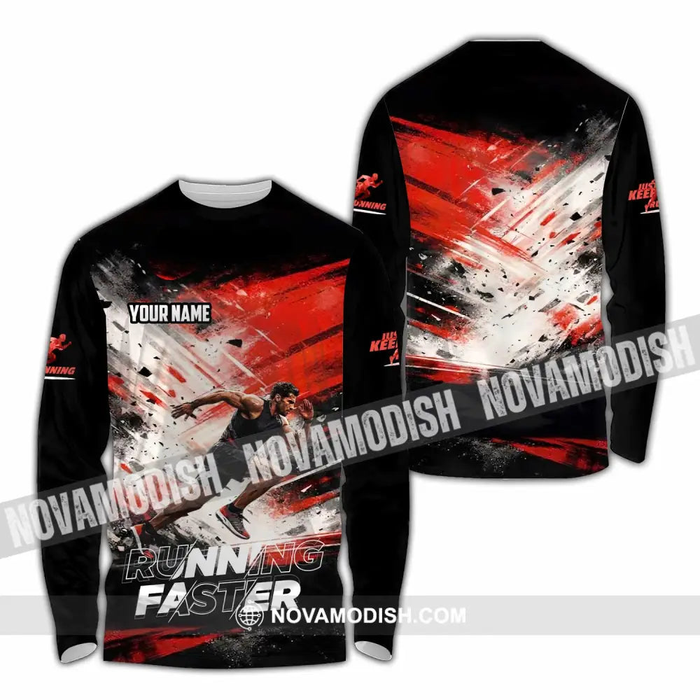 Unisex Shirt - Custom Running 3D Shirt - Long Sleeve Shirt / S - T-shirt
