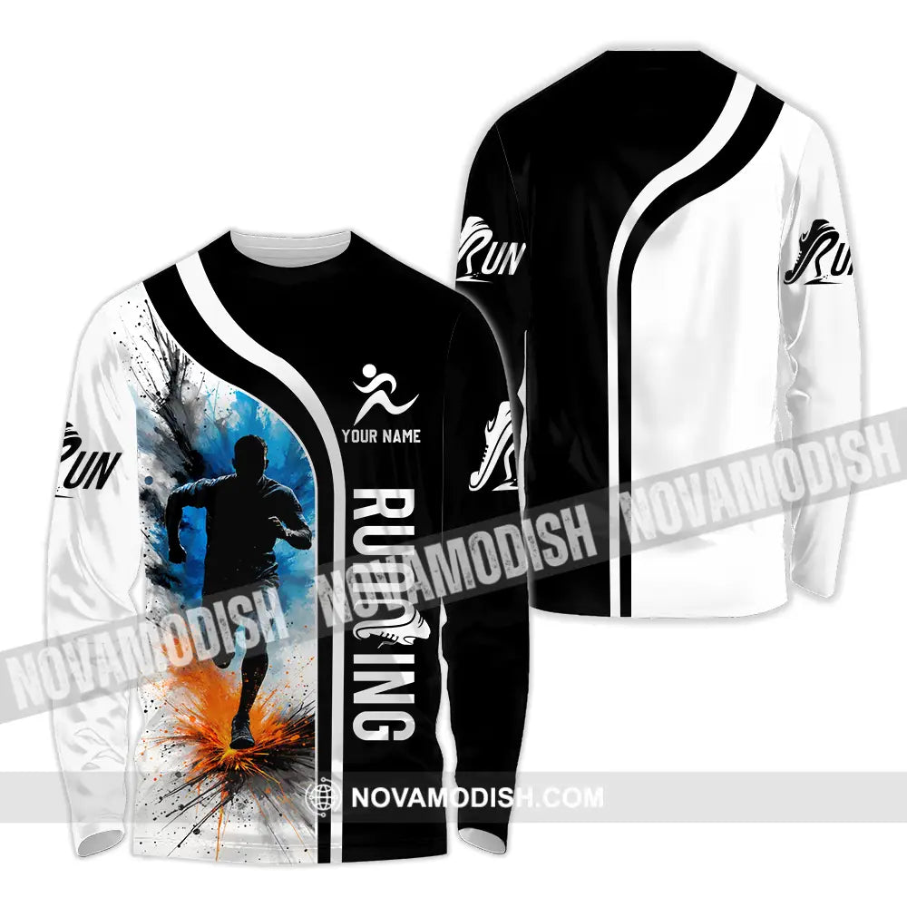 Unisex Shirt - Custom Running 3D Shirt Long Sleeve Shirt / S T-shirt