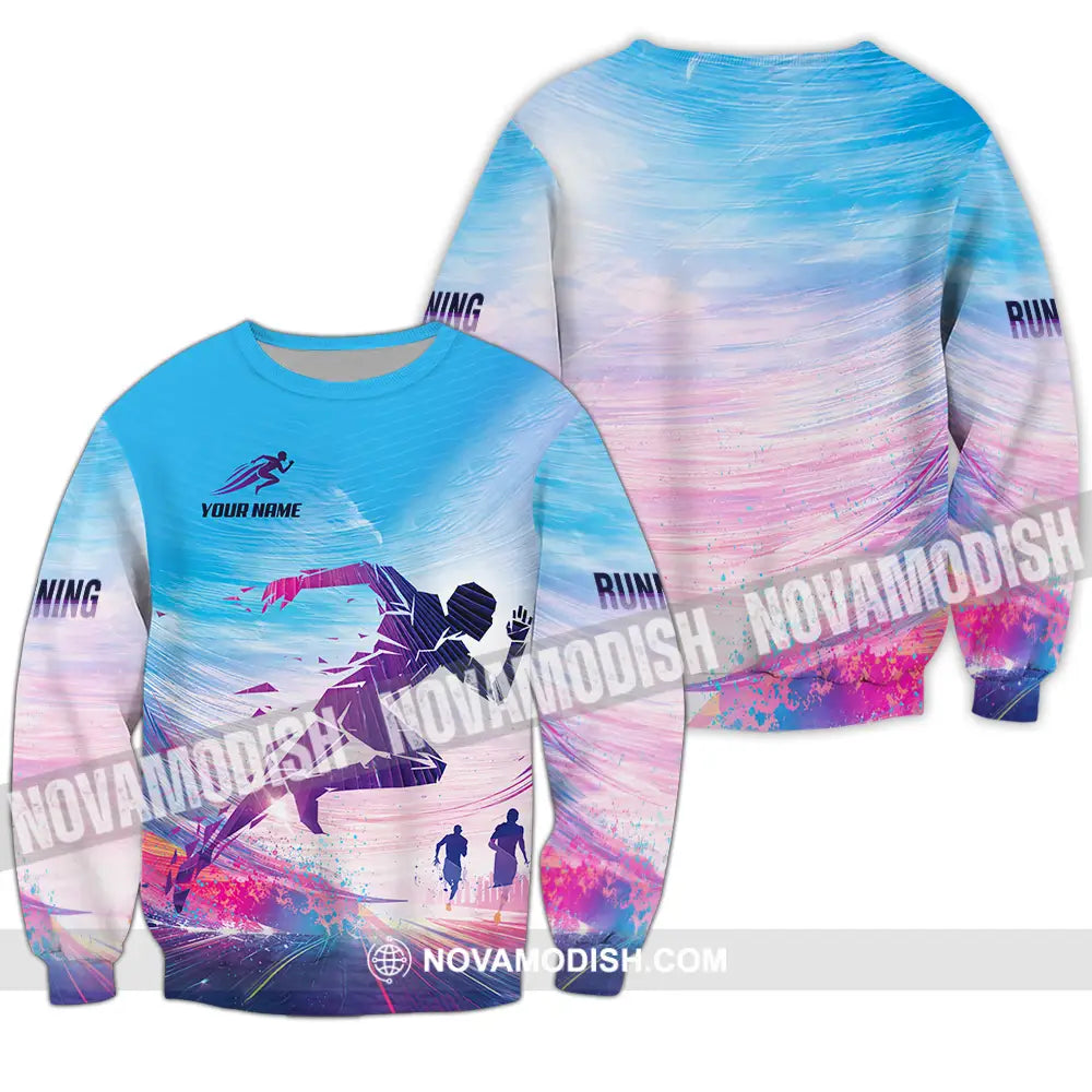 Unisex Shirt - Custom Running 3D Shirt Long Sleeve / S T-shirt