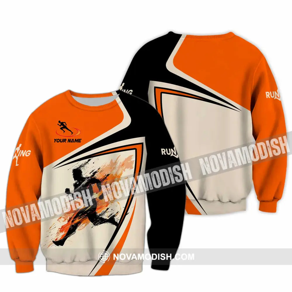 Unisex Shirt - Custom Running 3D Shirt Long Sleeve / S T-shirt