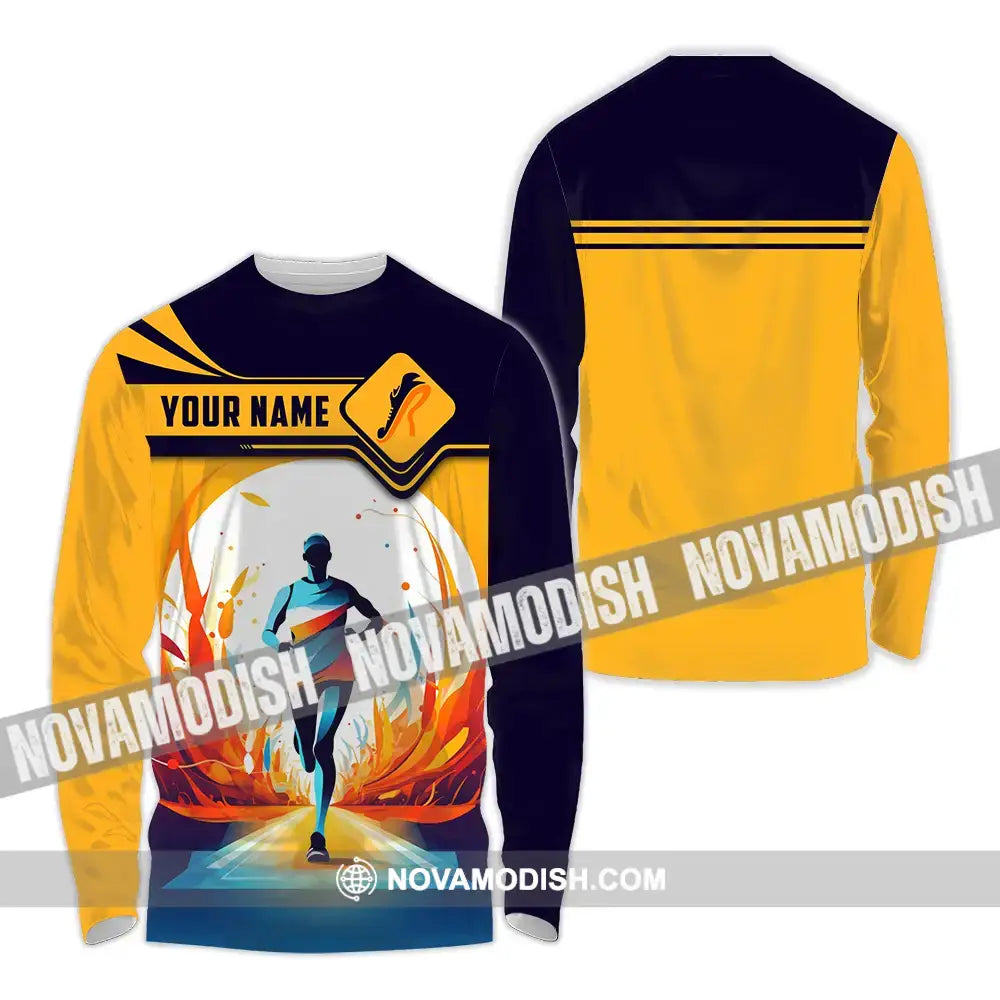 Unisex Shirt - Custom Running 3D Shirt Long Sleeve Shirt / S T-shirt