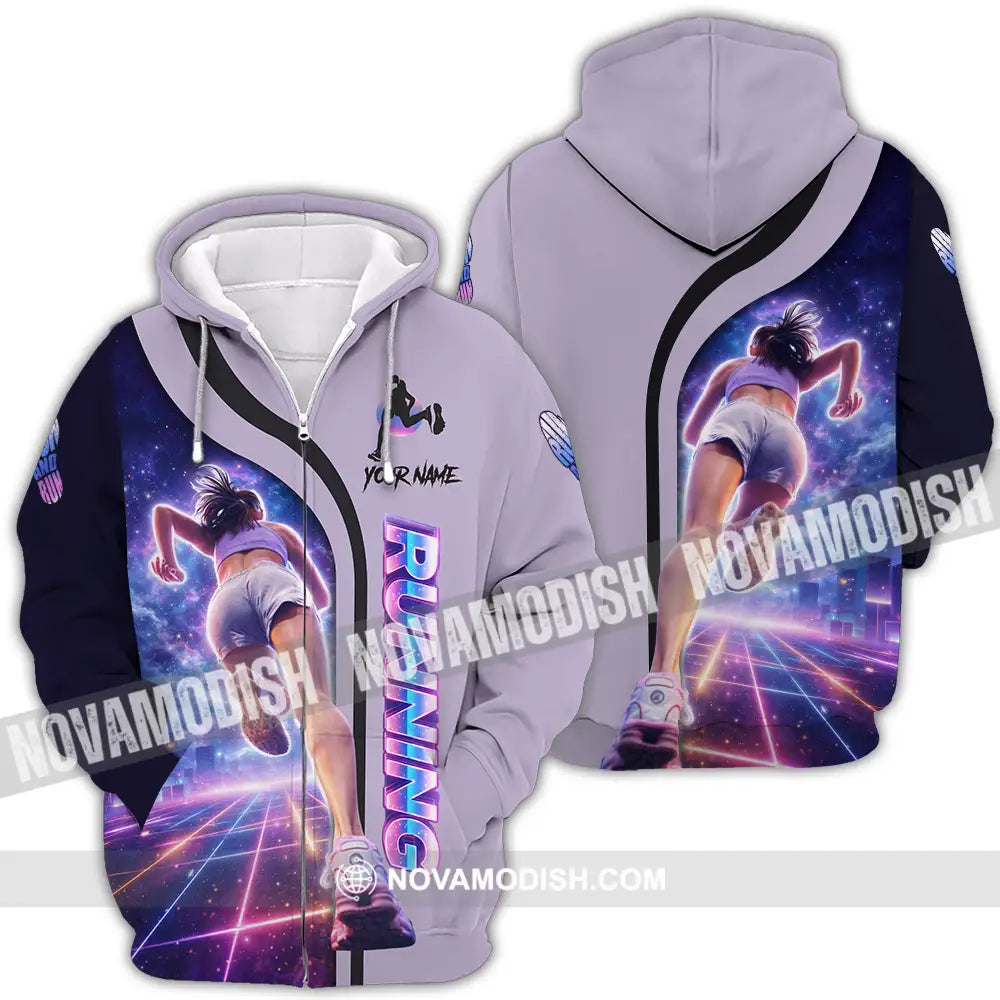 Unisex Shirt - Custom Running 3D Shirt Zipper Hoodie / S T-shirt