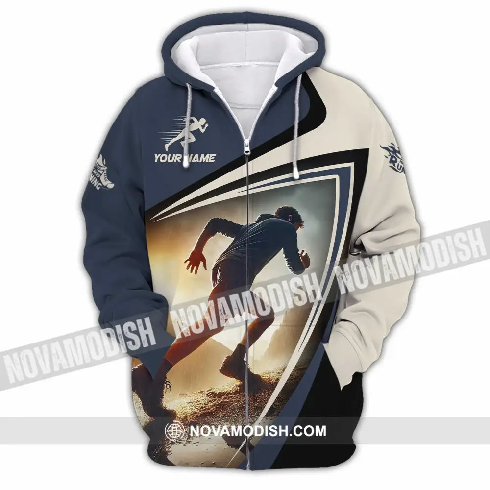 Unisex Shirt - Custom Running 3D Shirt Zipper Hoodie / S T-shirt