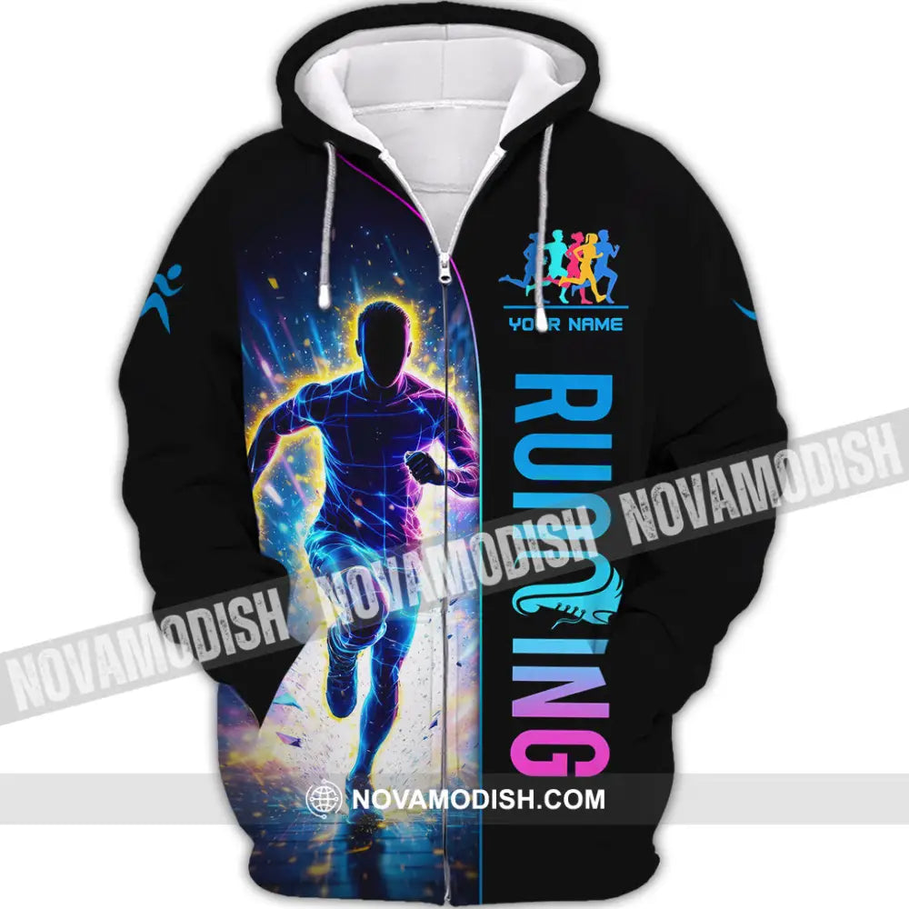 Unisex Shirt - Custom Running 3D Shirt Zipper Hoodie / S T-shirt