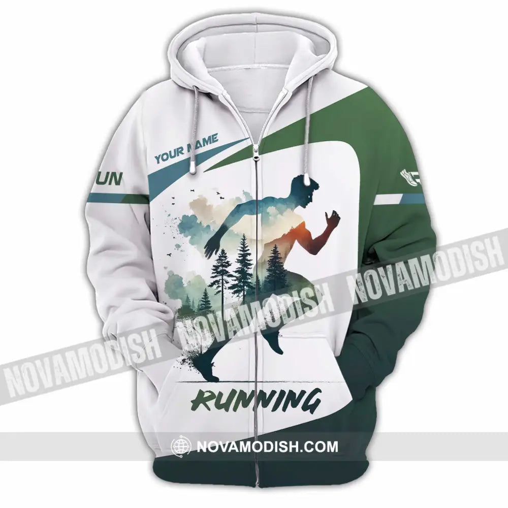 Unisex Shirt - Custom Running 3D Shirt Zipper Hoodie / S T-shirt
