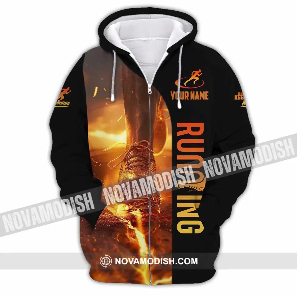 Unisex Shirt - Custom Running 3D Shirt - Zipper Hoodie / S - T-shirt