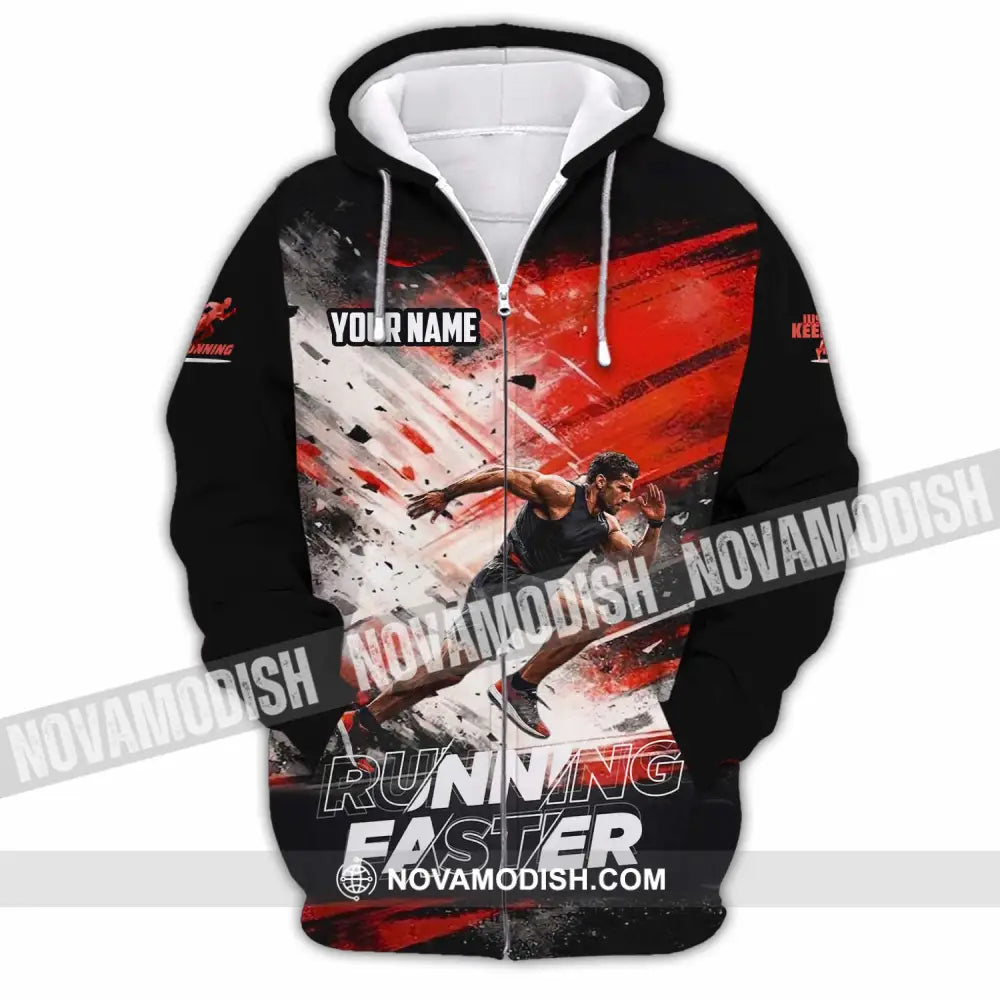 Unisex Shirt - Custom Running 3D Shirt - Zipper Hoodie / S - T-shirt