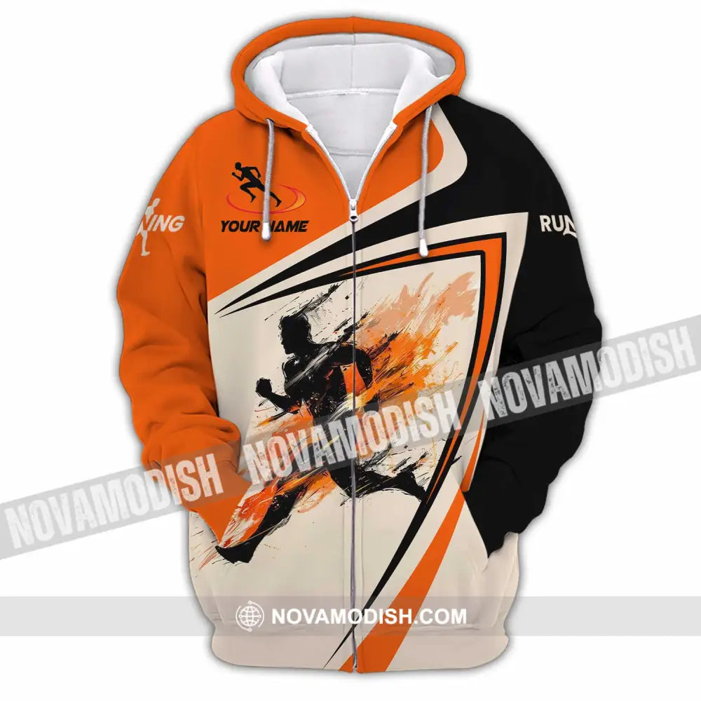Unisex Shirt - Custom Running 3D Shirt Zipper Hoodie / S T-shirt