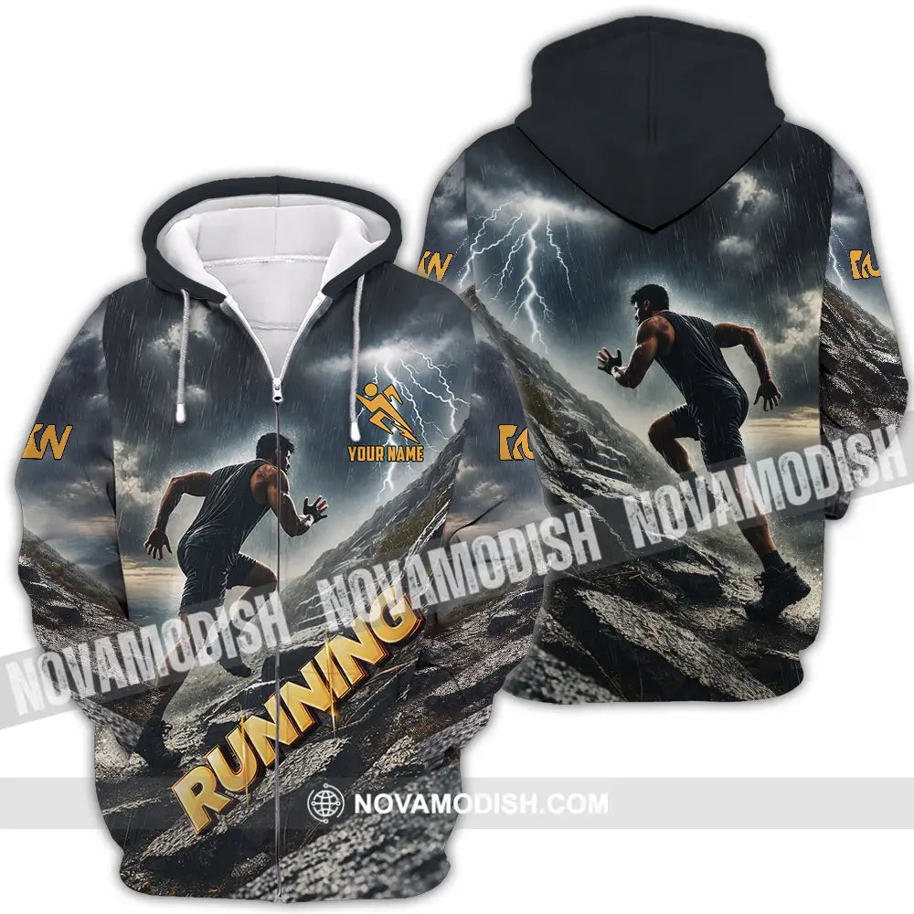 Unisex Shirt - Custom Running 3D Shirt Zipper Hoodie / S T-shirt