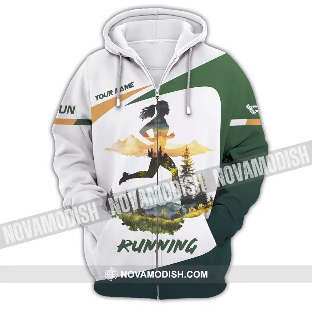 Unisex Shirt - Custom Running 3D Shirt Zipper Hoodie / S T-shirt