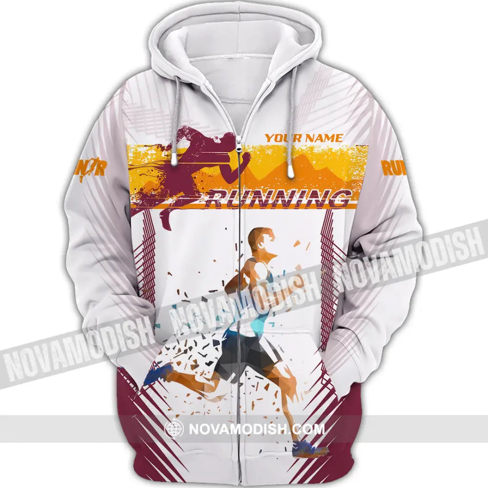 Unisex Shirt - Custom Running 3D Shirt Zipper Hoodie / S T-shirt