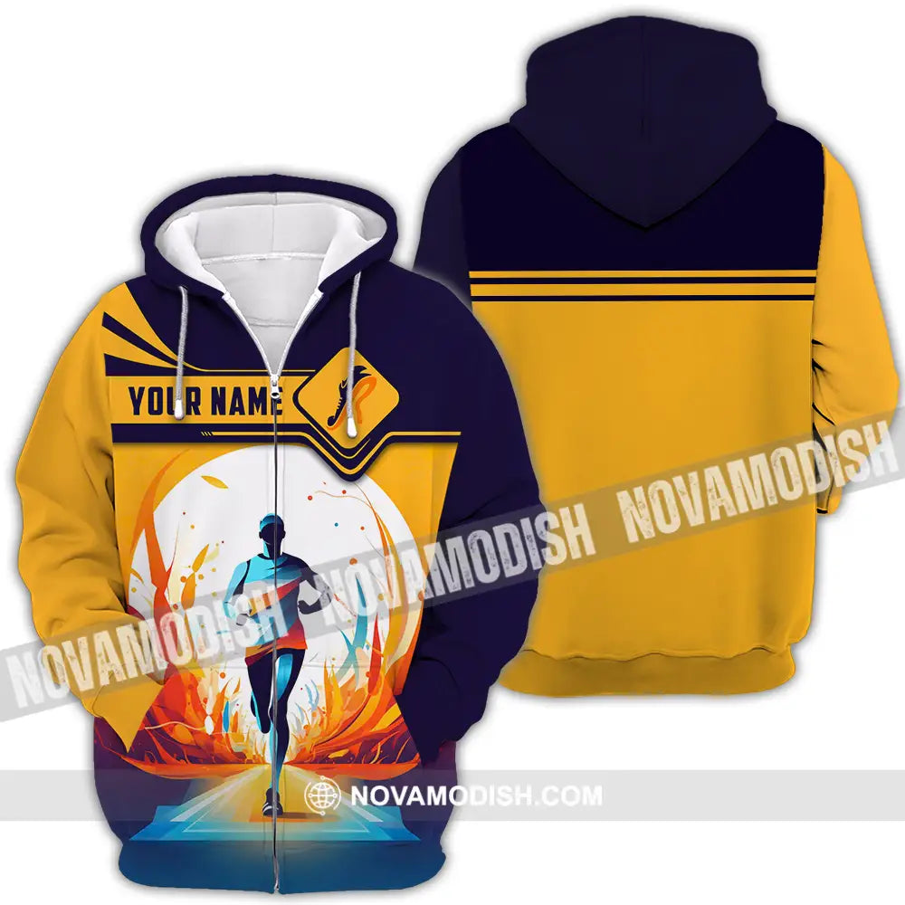 Unisex Shirt - Custom Running 3D Shirt Zipper Hoodie / S T-shirt