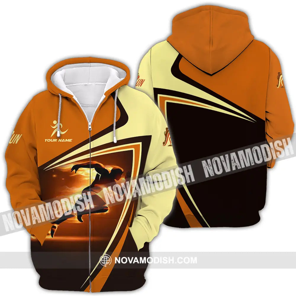 Unisex Shirt - Custom Running 3D Shirt Zipper Hoodie / S T-shirt