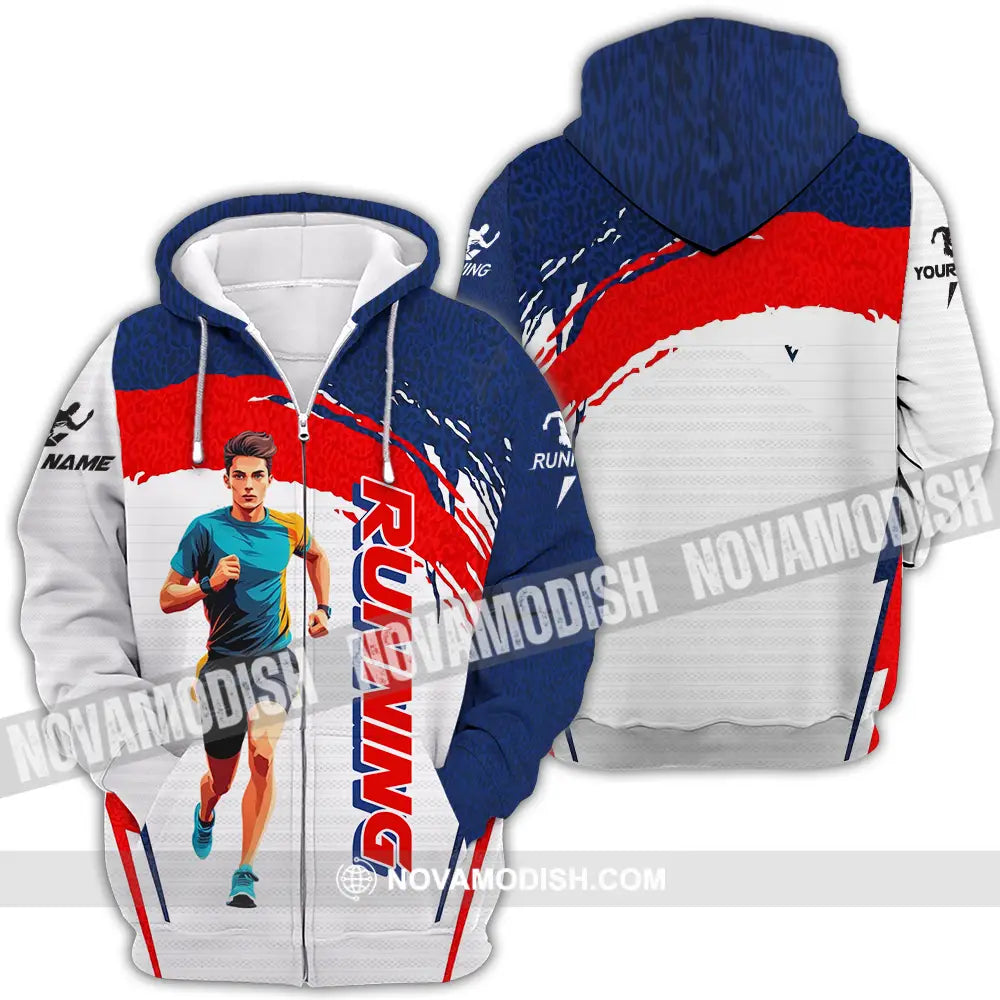 Unisex Shirt - Custom Running 3D Shirt Zipper Hoodie / S T-shirt