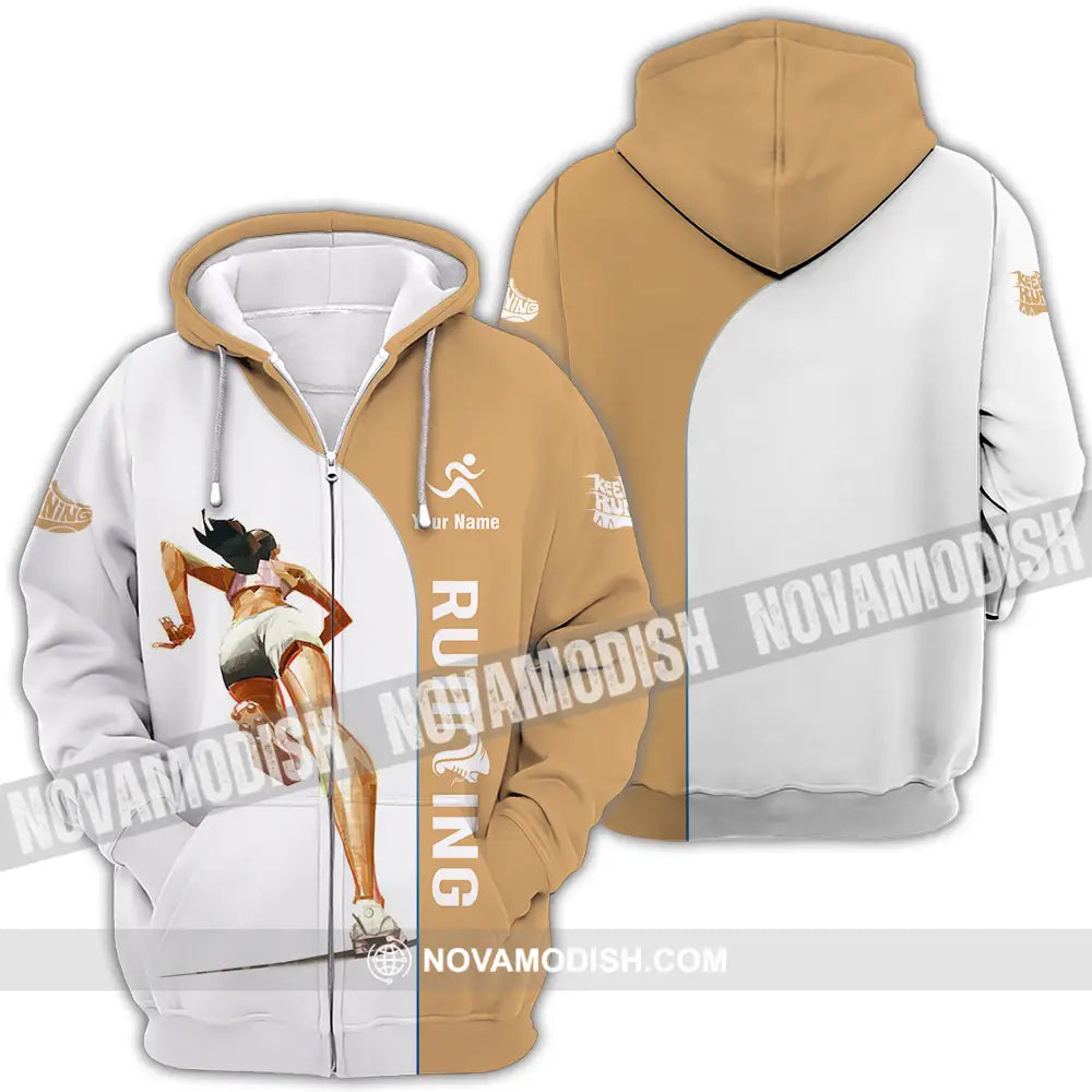 Unisex Shirt - Custom Running 3D Shirt Zipper Hoodie / S T-shirt