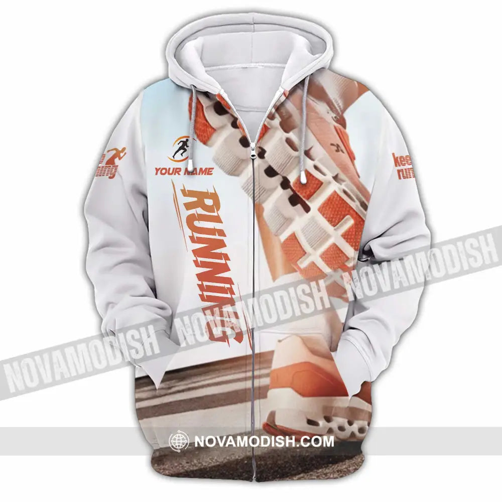 Unisex Shirt - Custom Running 3D Shirt Zipper Hoodie / S T-shirt