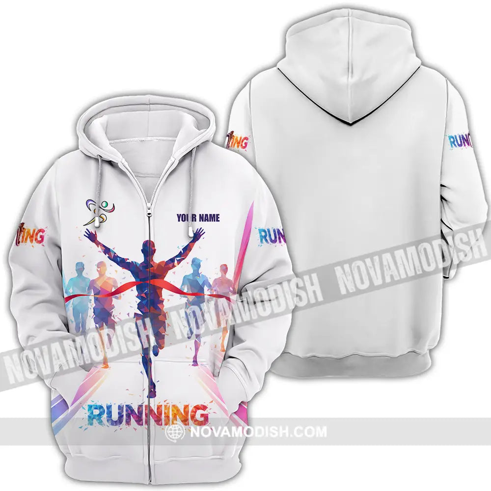 Unisex Shirt - Custom Running 3D Shirt Zipper Hoodie / S T-shirt