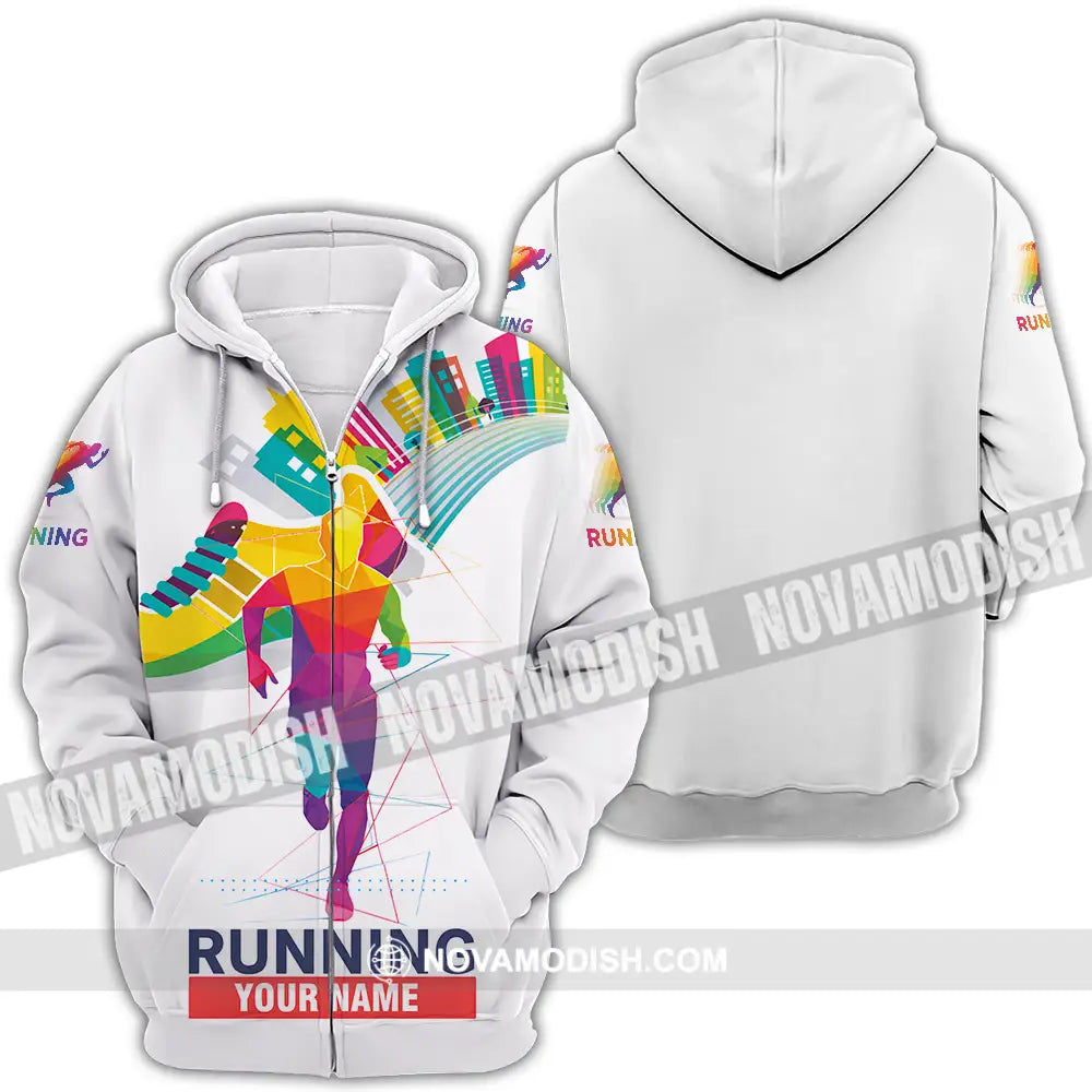 Unisex Shirt - Custom Running 3D Shirt Zipper Hoodie / S T-shirt